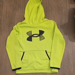 Under Armour Kids' High-Vis Yellow Hoodie with Black Logo